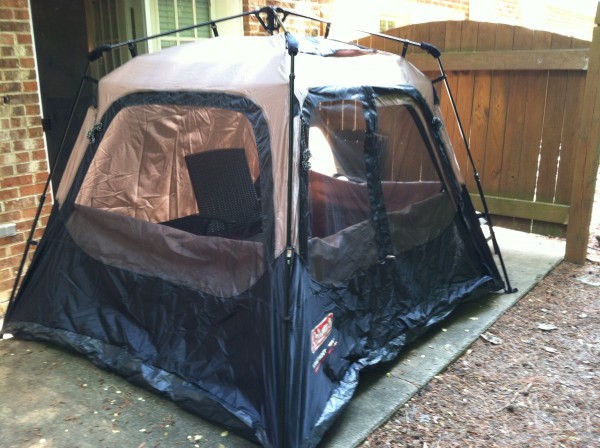 Side view of Coleman 4-man tent